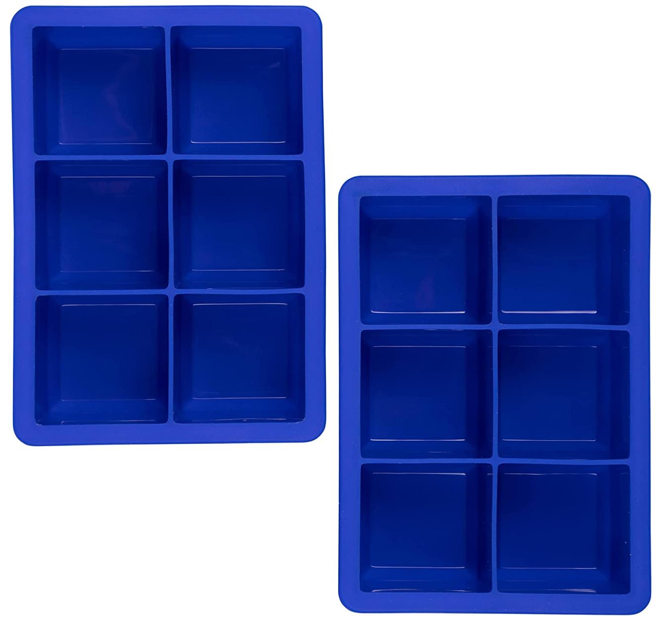 ABSORATED Large Cube Silicone Ice Tray, Giant 2 Inch Ice Cubes, Blue –  IKENSHI BUDOGU